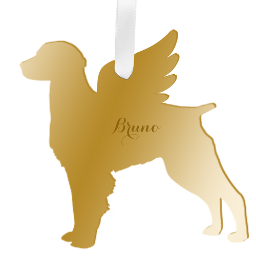Personalized Angel Brittany Spaniel Ornament - Moon and Lola