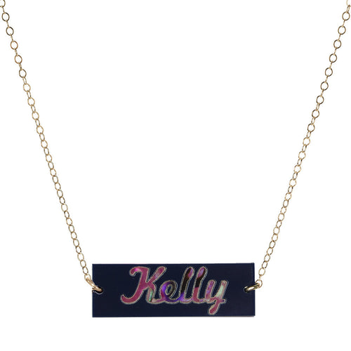 I found this at #moonandlola! - Calypso Modern Script Bar Necklace