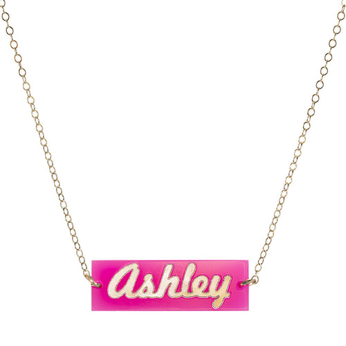 I found this at #moonandlola! - Calypso Modern Script Bar Necklace