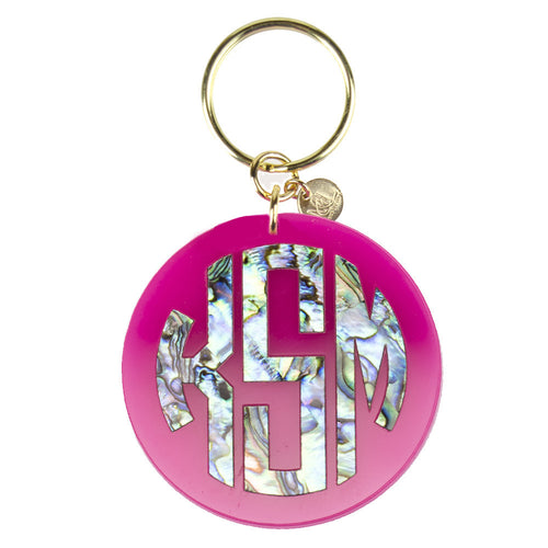 I found this at #moonandlola! - Calypso Block Monogram Keychain