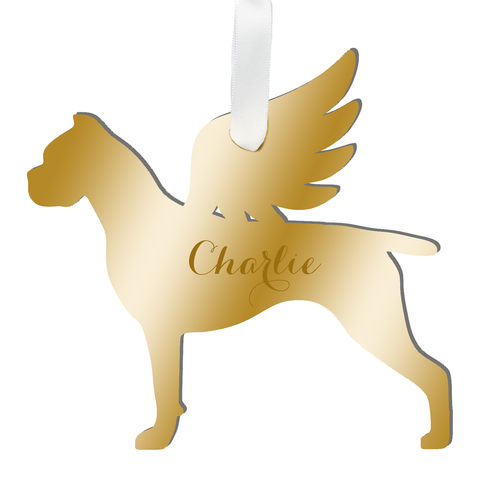 Personalized Angel Cane Corso Ornament - Moon and Lola