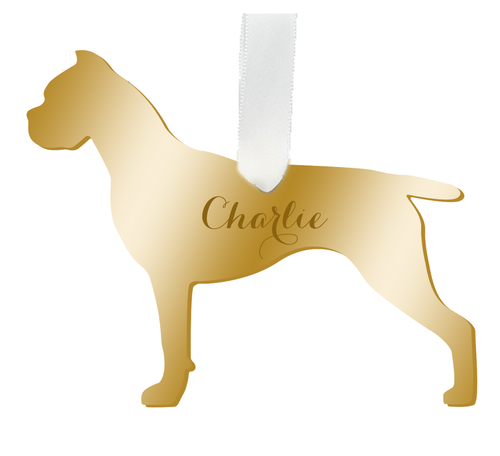 Personalized Cane Corso Ornament - Moon and Lola