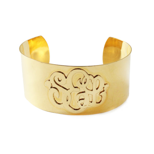 Moon and Lola - Castel Cuff Monogram Bracelet