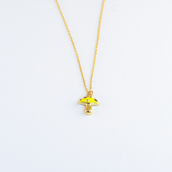 Mushroom Pendant Necklace - Moon and Lola