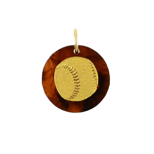 Acrylic Baseball / Softball Charm - Moon and Lola