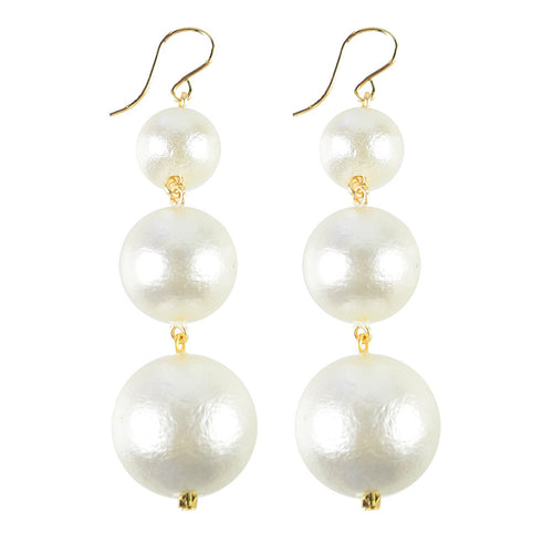 I found this at #moonandlola! - Europa Cotton Pearl Earrings