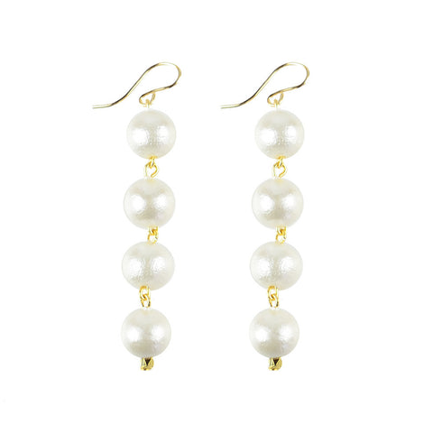 Vannes Cotton Pearl Earrings