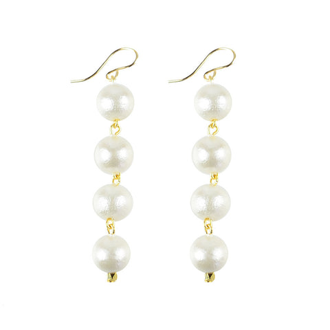 Vienna Cotton Pearl Earrings