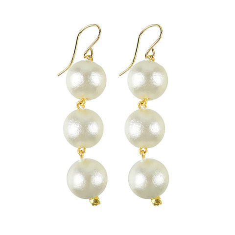 Europa Rhinestone Ball Graduated Earrings