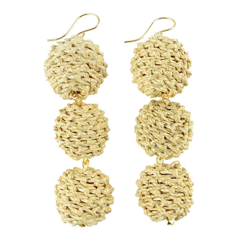 I found this at #moonandlola! - Europa Knotted Raffia Earrings
