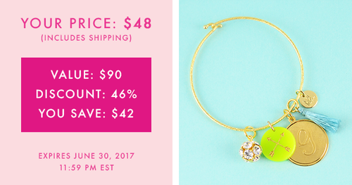 What a great deal! Only $48 for a $90 Value - Moon and Lola Charm Bracelet Voucher