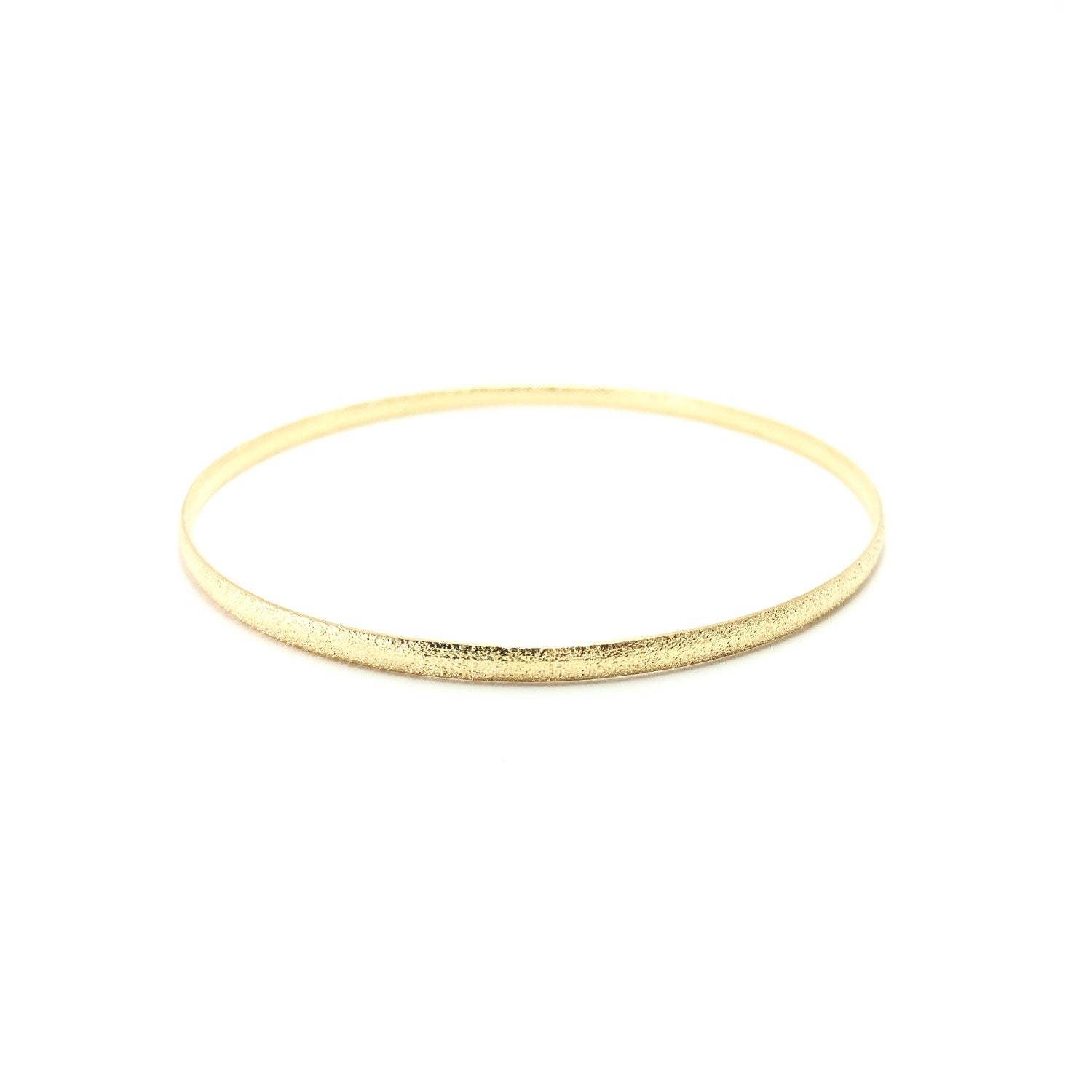 Moon and Lola - Genoa Bangle brushed gold thin bracelet