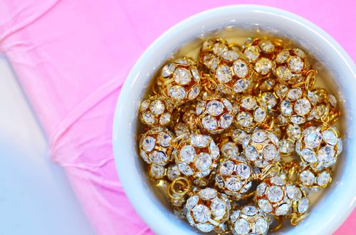 Moon and Lola Rhinestone Ball Charm