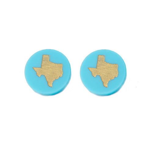I found this at #moonandlola! - Acrylic Round State Studs Robin's Egg