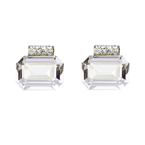 I found this at #moonandlola! - Kingsley Emerald Cut Swarovski Studs