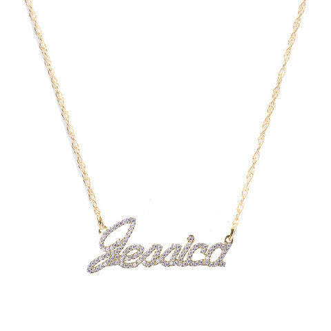 I found this at #moonandlola - Lauren CZ Nameplate