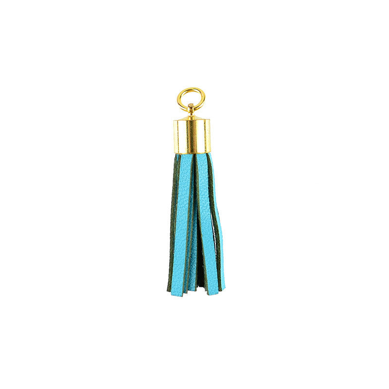 Small Leather Tassel Charm - I found this at #moonandlola