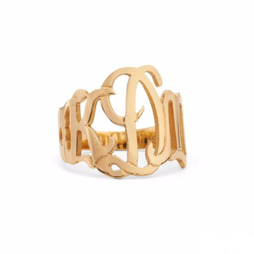 I found this at #moonandlola - Metal Cutout Monogram Ring