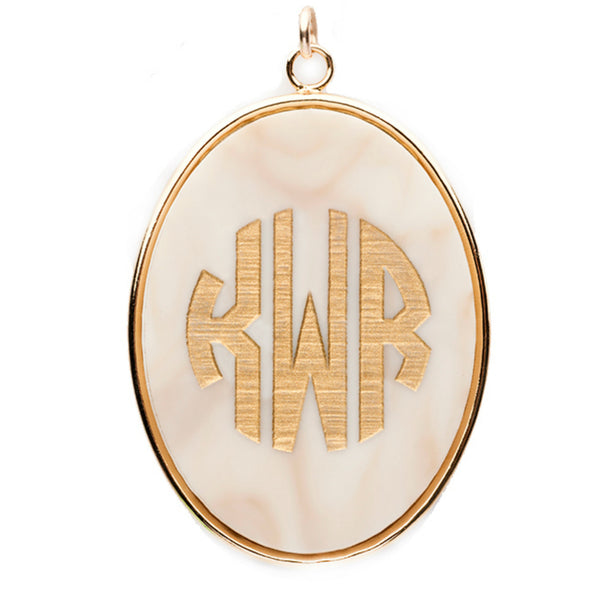 I found this at #moonandlola! - Vineyard Oval Monogram Pendant 