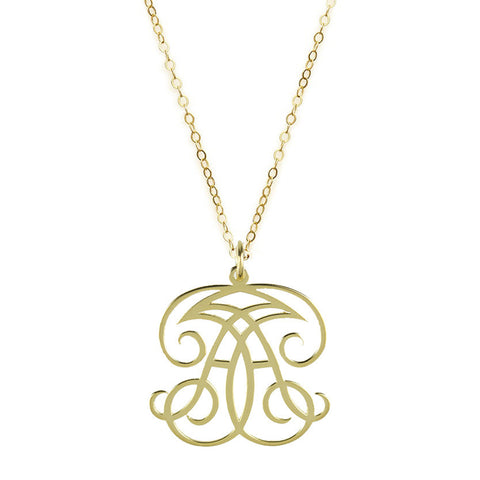Hampton Handcut Monogram Necklace