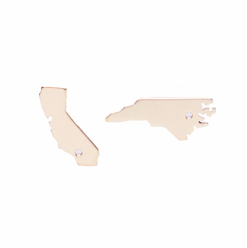 I found this at #moonandlola - Metal State Post Earrings California and NC