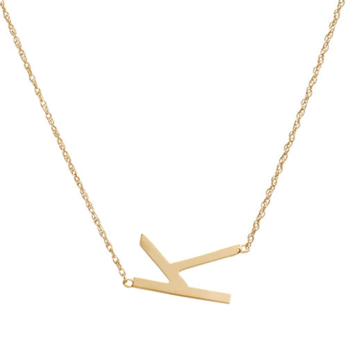 I found this at #moonandlola - Metal Sideways Letter Necklace