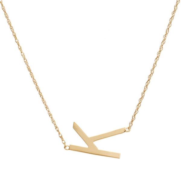I found this at #moonandlola - Metal Sideways Letter Necklace