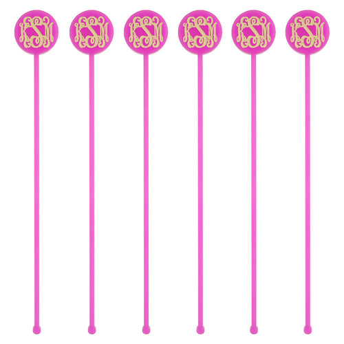I found this at #moonandlola! - Script Monogram Drink Stirrers