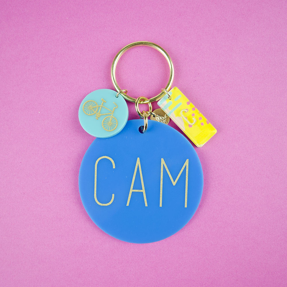 I found this at #moonandlola! - Modern Block Keychain with Charms