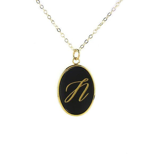 Moon and Lola - Vineyard Single Initial Necklace