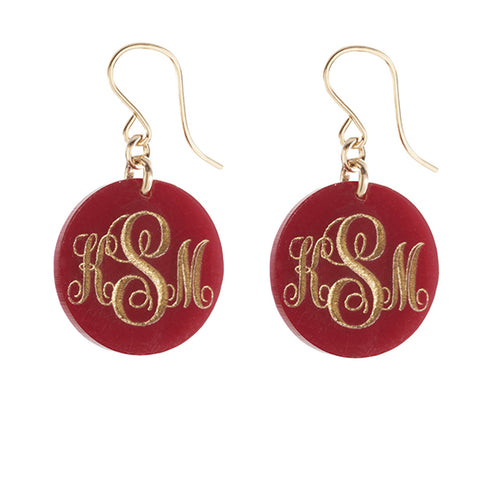 I found this at #moonandlola! - Providence Script Monogram Earrings