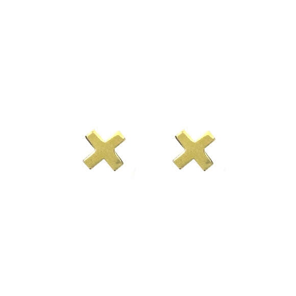 Moon and Lola - Fina 14K Gold "X" Studs