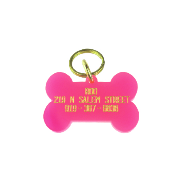 Moon and Lola - Acrylic Dog Bone Tag for your pet