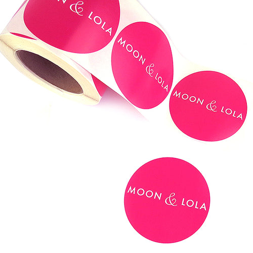 Moon and Lola Brand Hot Pink Circle Stickers