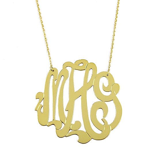 Cheshire Handcut Monogram Necklace | Moon and Lola