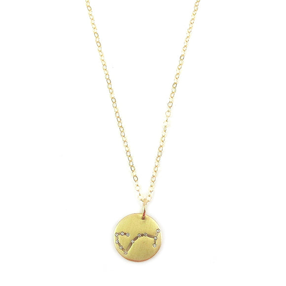 Moon and Lola - Brass Constellation Necklace