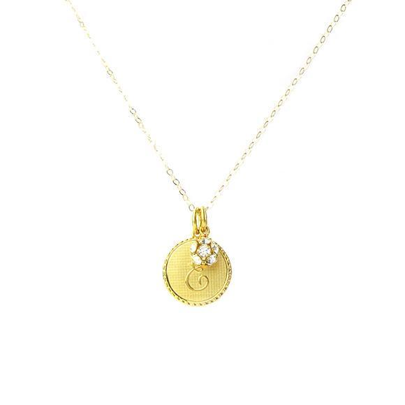 Moon and Lola - Dalton Charm Necklace with Rhinestone Ball