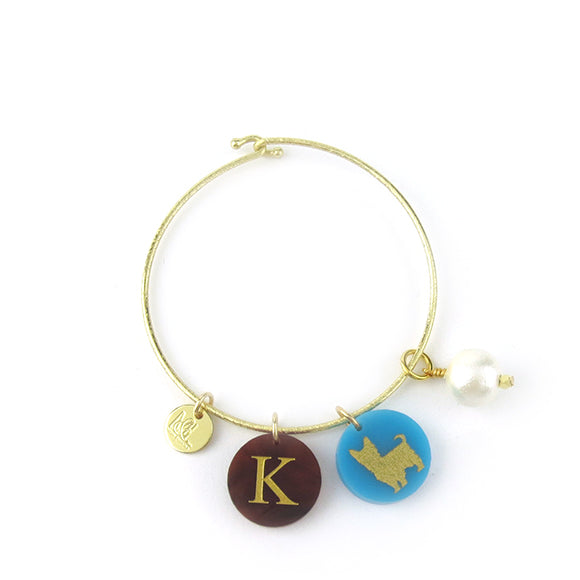 Moon and Lola - Eirene Bangle with Cotton Pearl