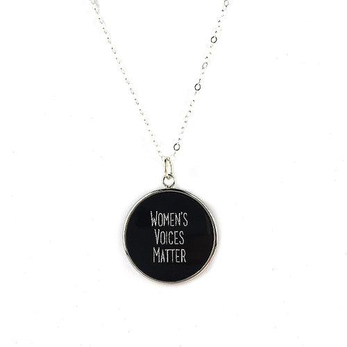 Moon and Lola - Equality For All round Necklace Women's Voices Matter