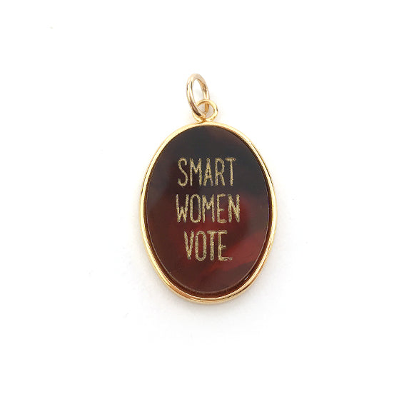 Moon and Lola - Equality For All Oval charm Smart Women Vote