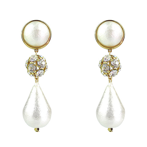 Europa Rhinestone Ball Graduated Earrings