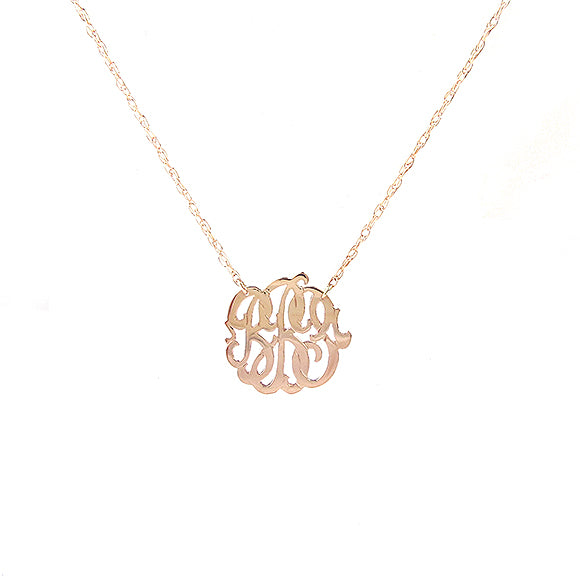 Cheshire Handcut Monogram Necklace - Moon and Lola