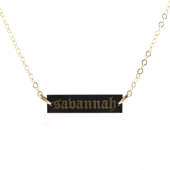 Create Your Own Personalized Bar Necklace - Words By Heart