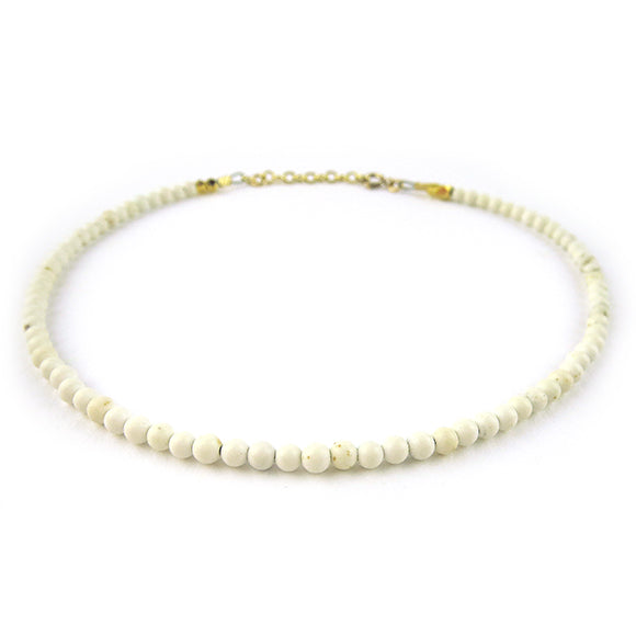 Moon and Lola - Rhea White Turquoise Anklet