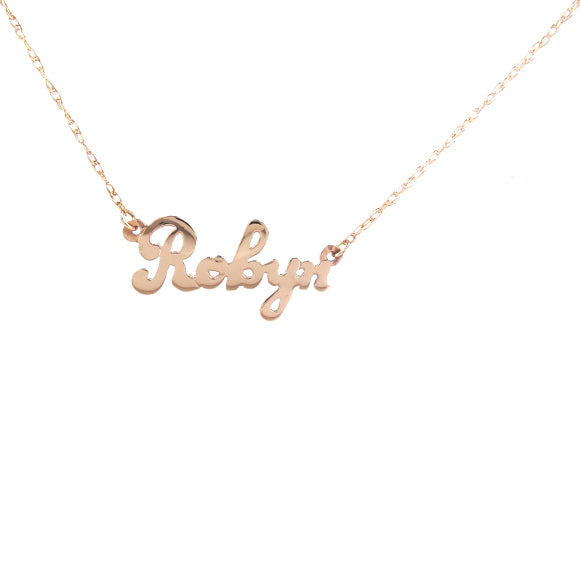 Metal Nameplate Necklace - Moon and Lola