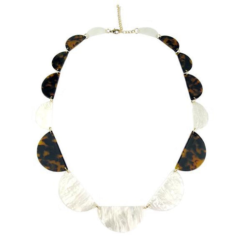 Moon and Lola - Stowe Necklace (tortoise and ivory)