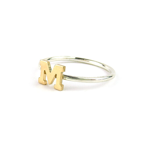 Moon and Lola - Victoria Single Letter Stackable Ring