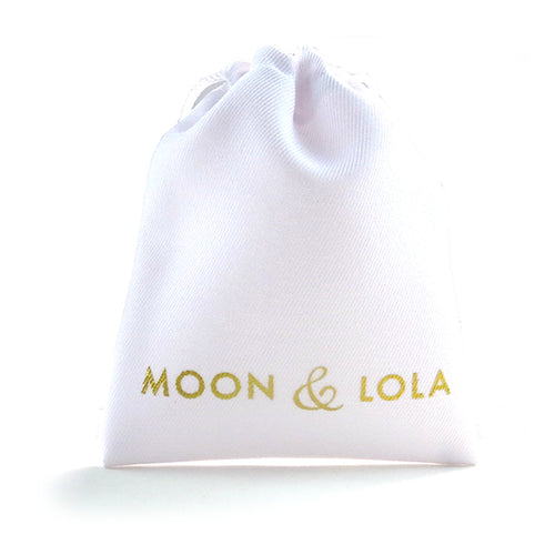 Moon and Lola - Small White Drawstring Jewelry Pouch