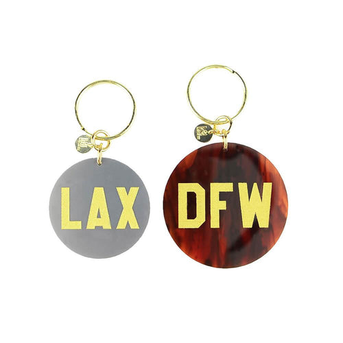 I found this at #moonandlola - Airport Code Keychain