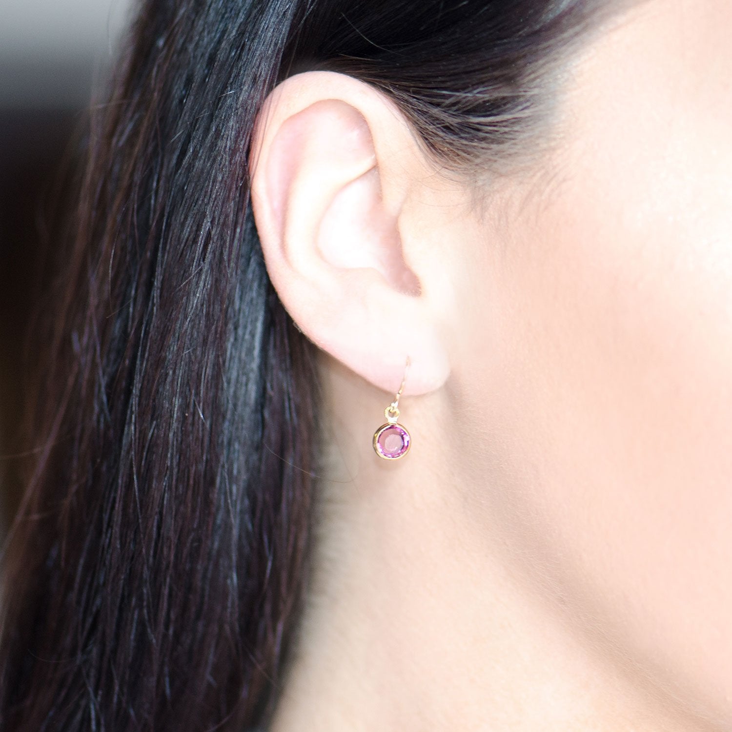 Moon and Lola - Amalfi Dangles Swarovski birthstone charms on French wire hook earrings